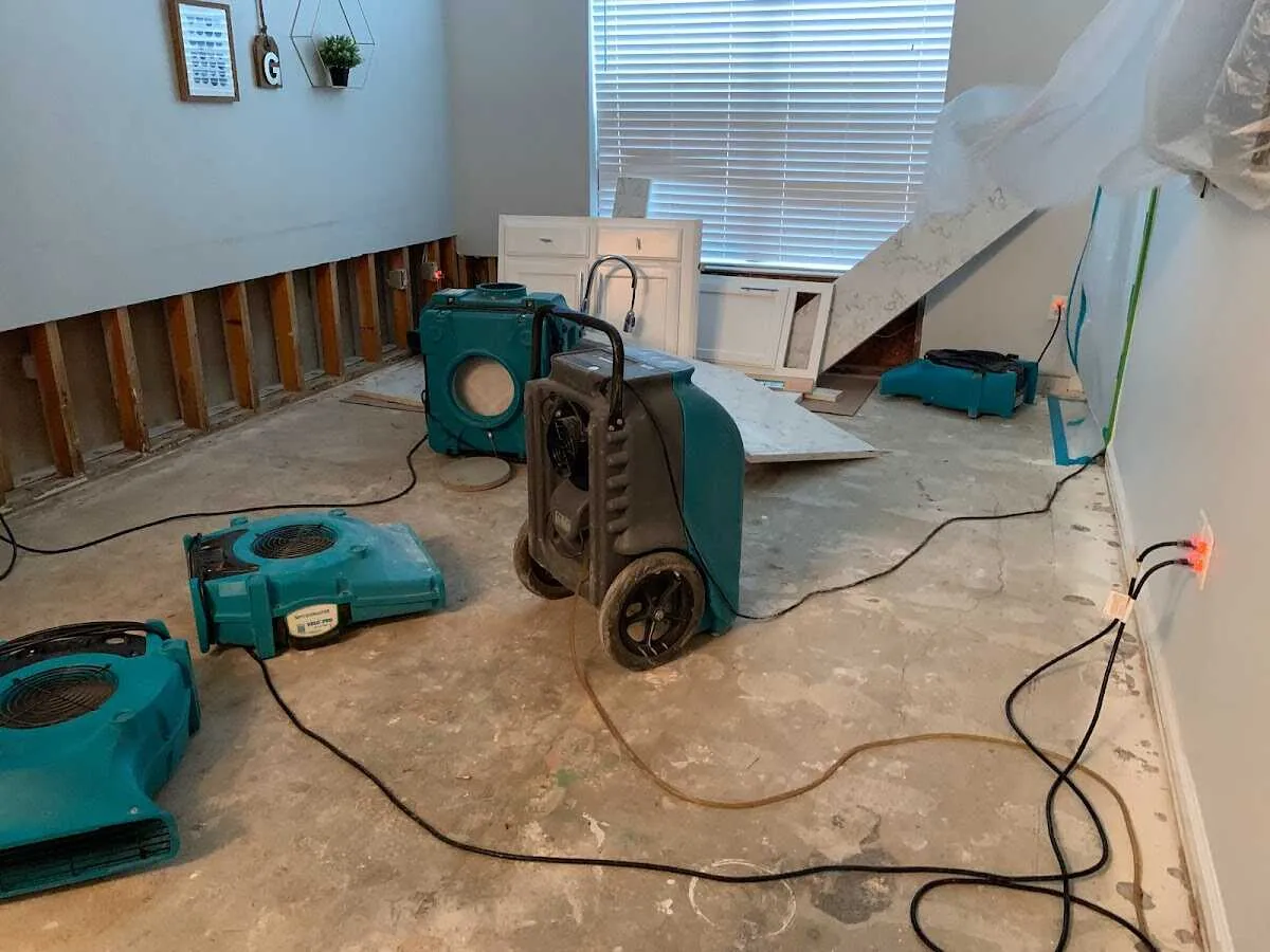Dehumidifier in flood-cut room for Water Extraction & Removal in Lebanon